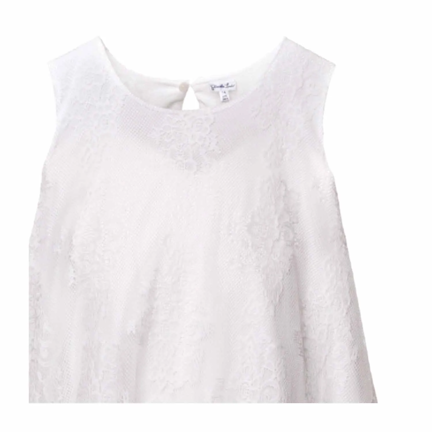 Abito Bianco Pizzo Bimba Teen