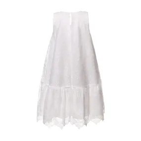 Abito Bianco Pizzo Bimba Teen