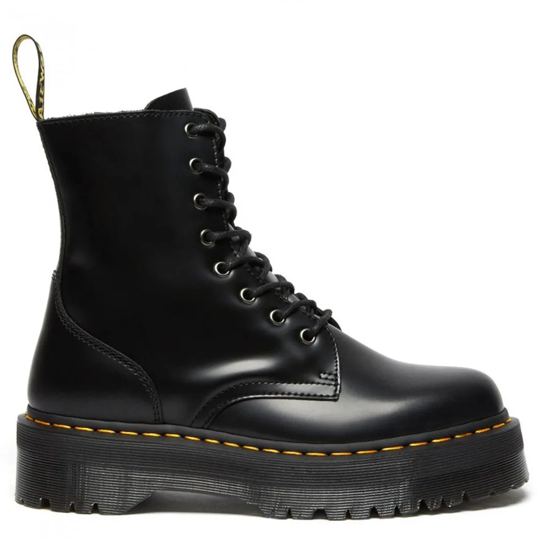 Anfibio platform Dr. Martens Jadon nero in pelle smooth