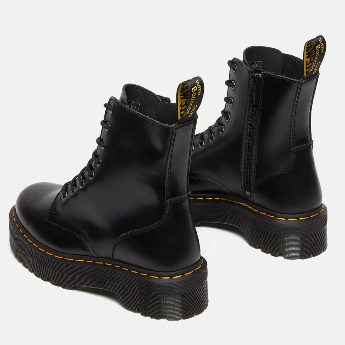 Anfibio platform Dr. Martens Jadon nero in pelle smooth