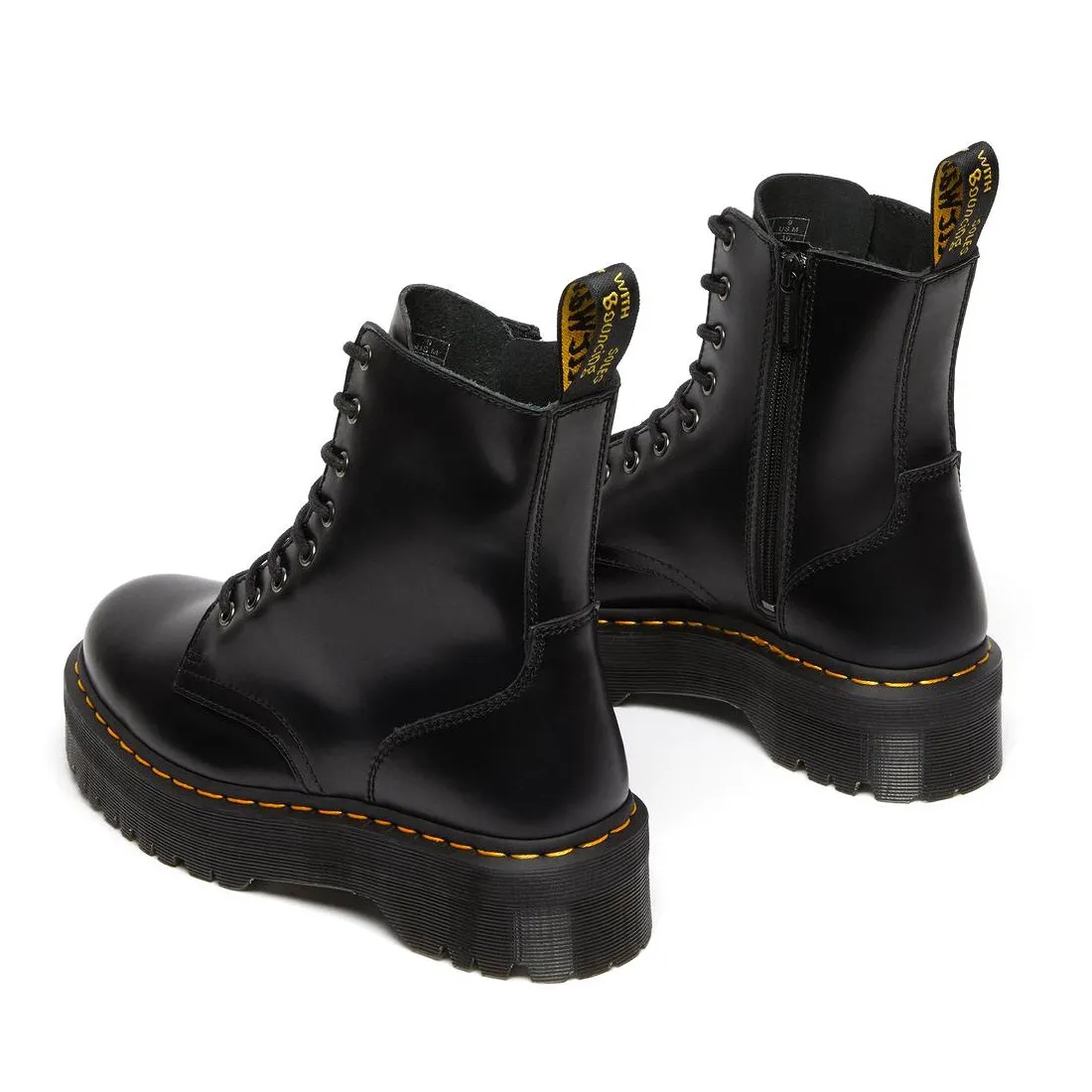 Anfibio platform Dr. Martens Jadon nero in pelle smooth