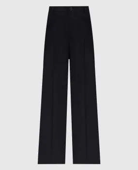 Balenciaga Pantaloni neri in lana 773246TPT32