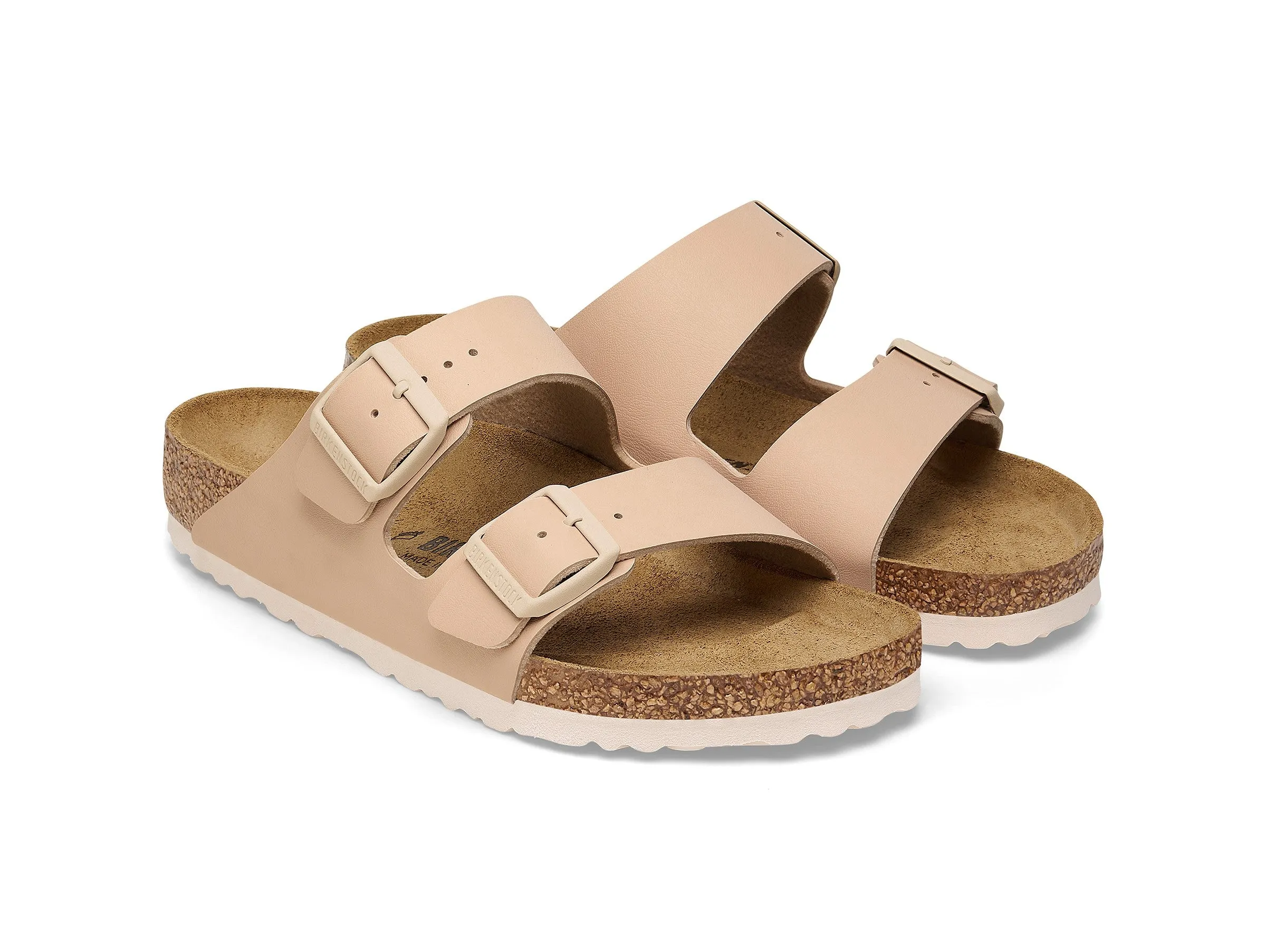 Birkenstock Arizona Donna 2 Fibbie Tomaia Birko-Flor New Beige