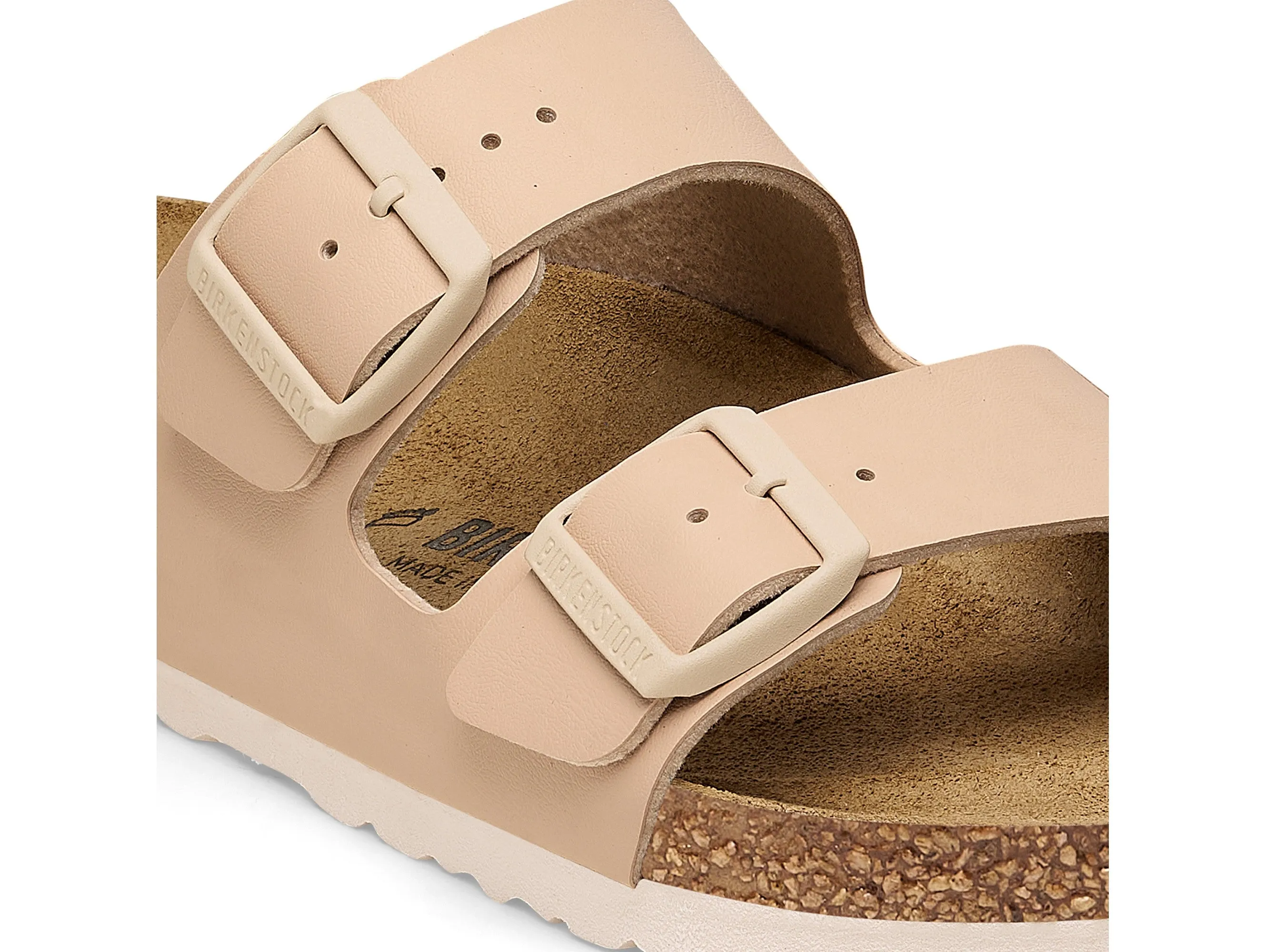 Birkenstock Arizona Donna 2 Fibbie Tomaia Birko-Flor New Beige