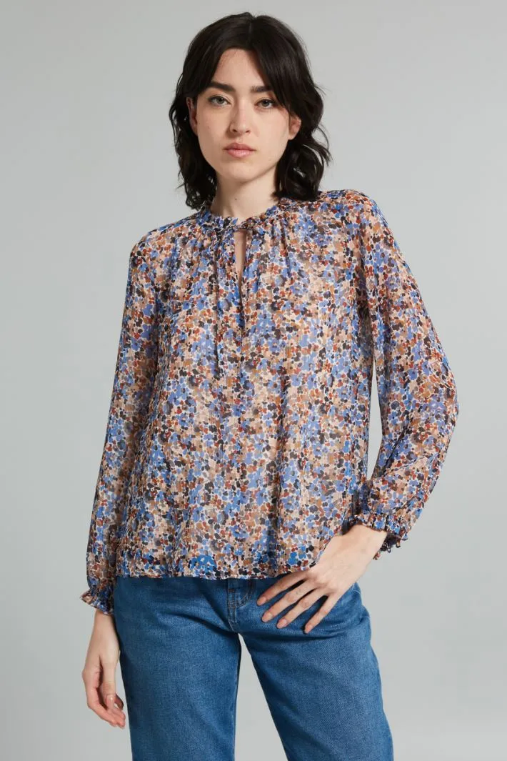 Blusa in creponne stampato