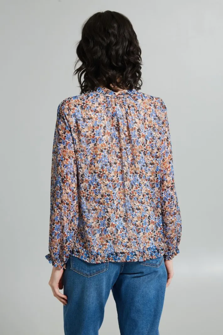 Blusa in creponne stampato