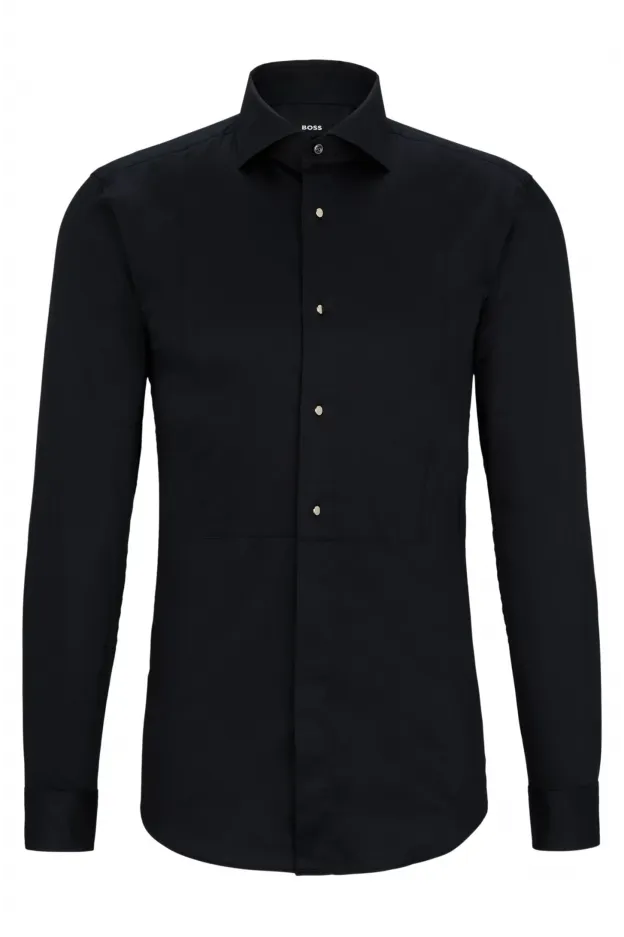 Boss - Hugo Boss Camicia Elegante Slim Fit In Satin Di Cotone Elasticizzato