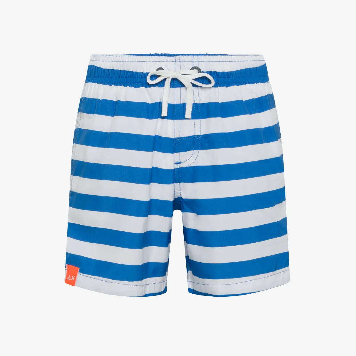 BOY'S SWIM PANT SMALL STRIPES BIANCO/ROYAL