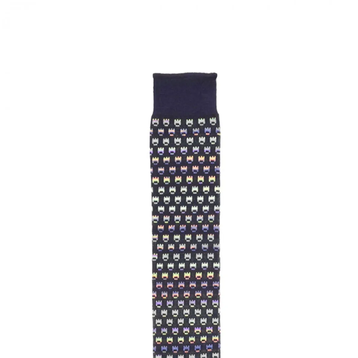 Calza Lunga Jacquard Corone, Blu