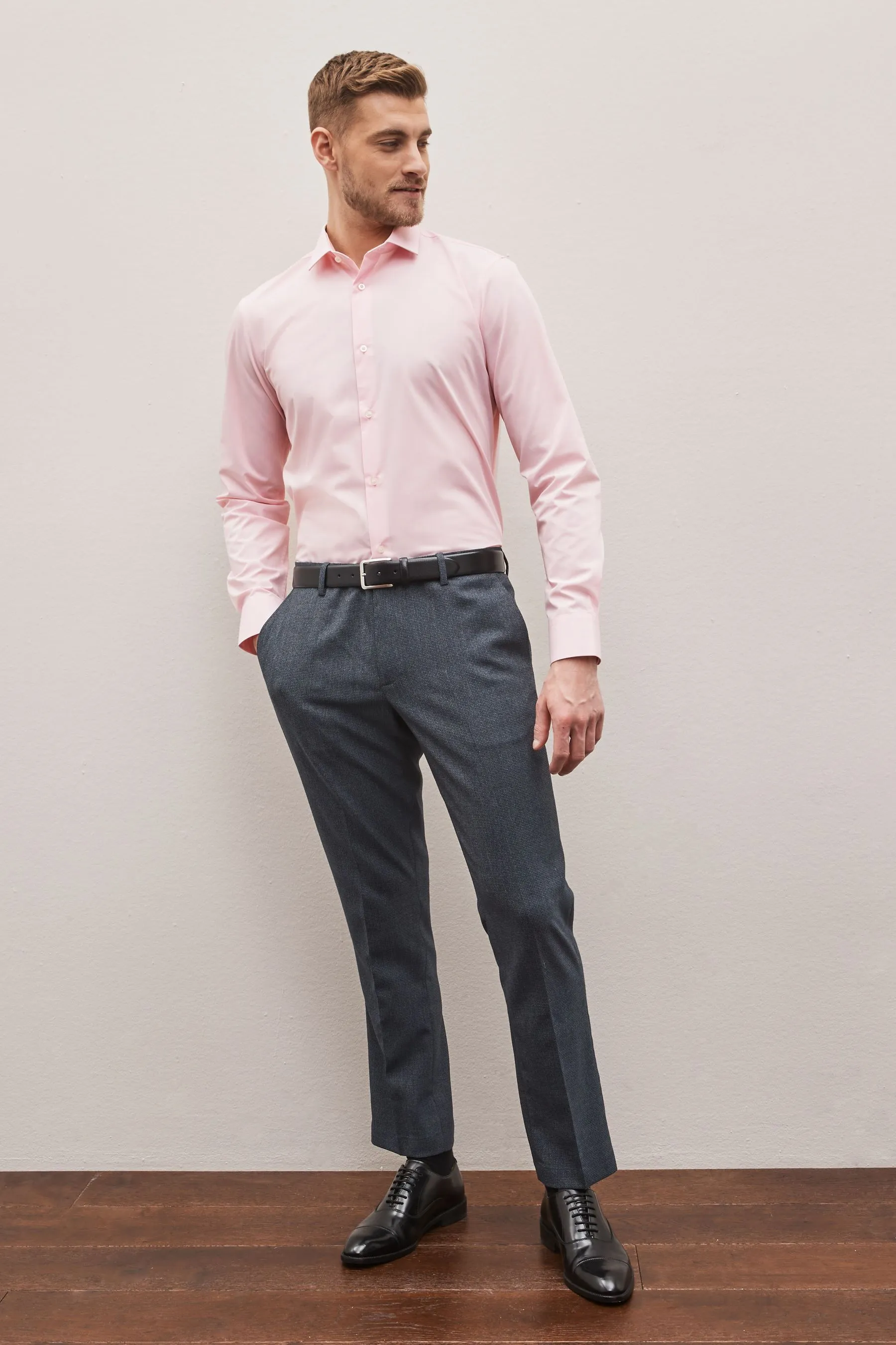 Camicia easy care a polsino singolo    