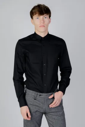 Camicia manica lunga Antony Morato napoli slim fit in tessuto Nero