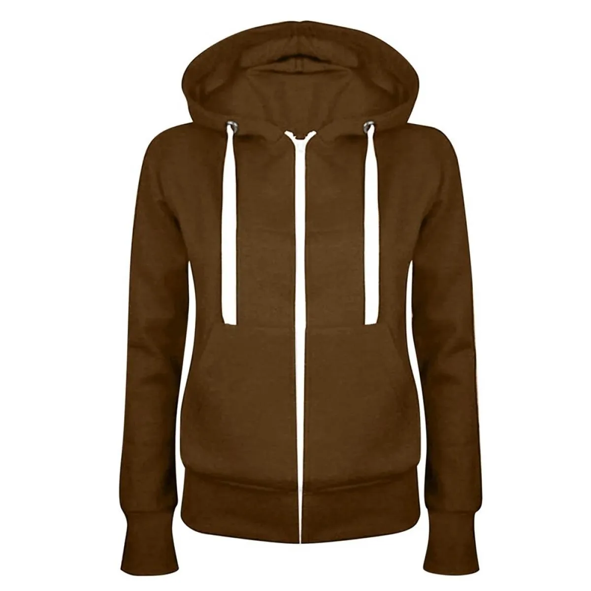Cardigan giacca maglione casual da donna manica lunga più tasca con cerniera e cappuccio per abbigliamento da donna 2023 autunno