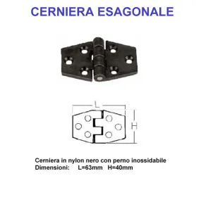 CERNIERA NYLON ESAGONALE