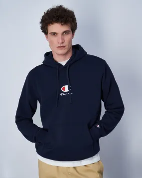 Champion Felpa Con Cappuccio E Nuovo Logo Blu Uomo