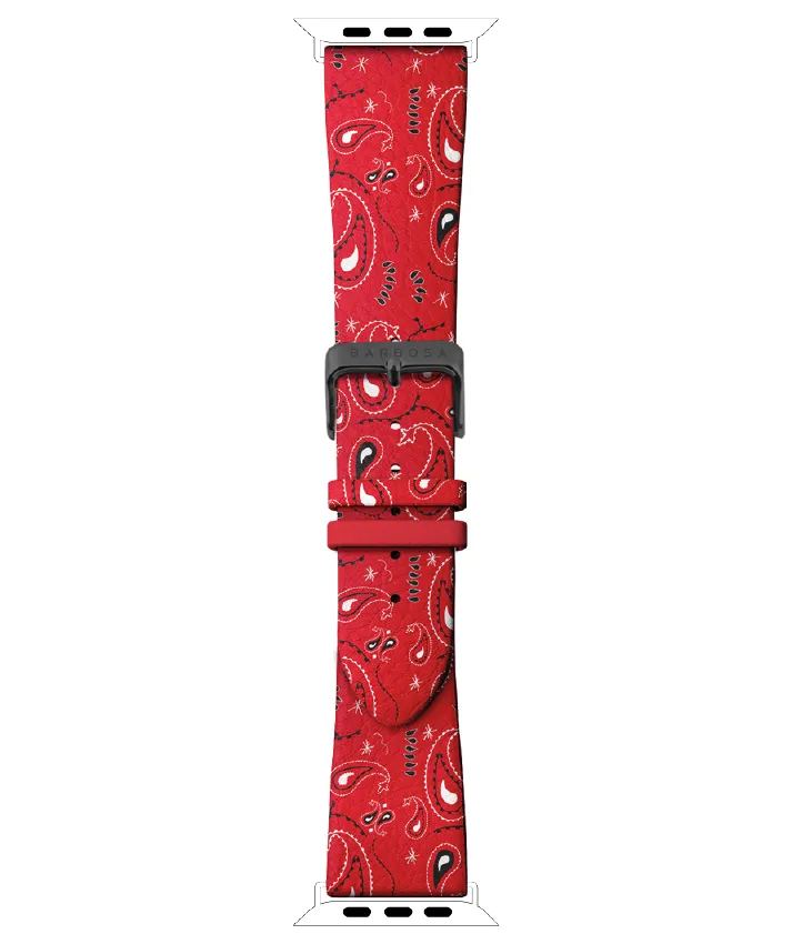 CINTURINO PELLE BANDANA ROSSA
