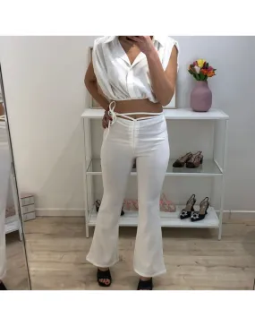 CROP CAMICIA BIANCO