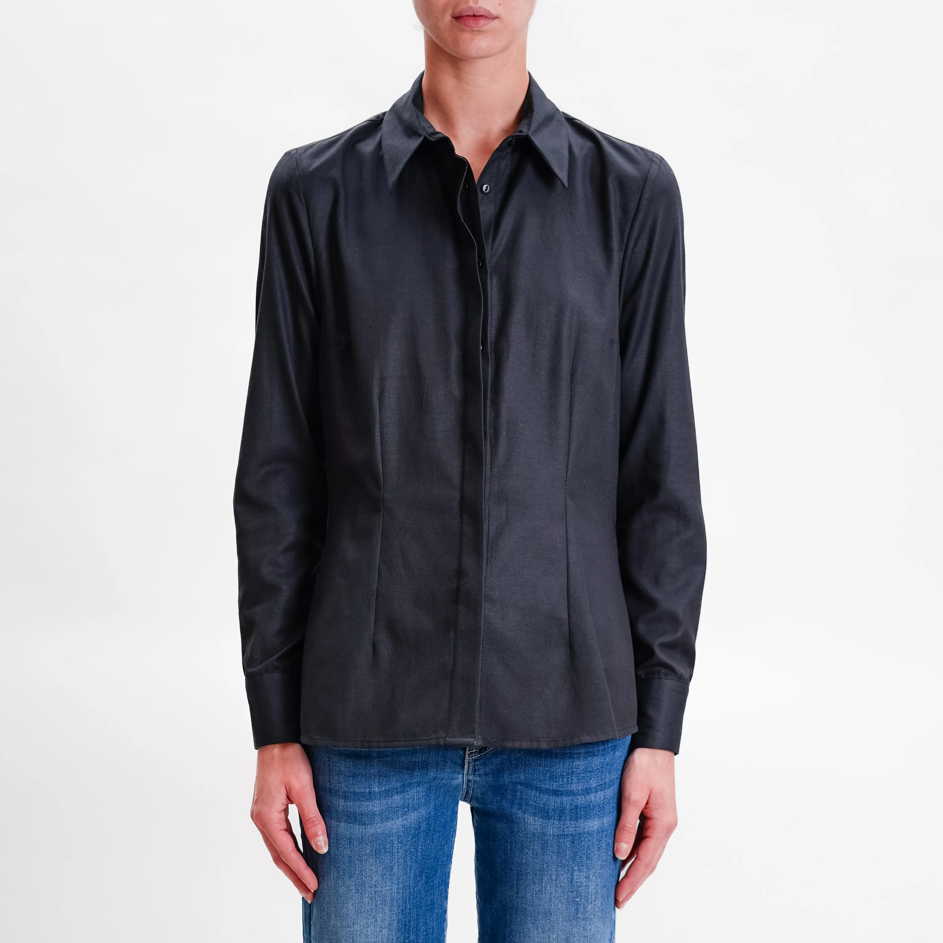 Dixie-Camicia slim fit - nero