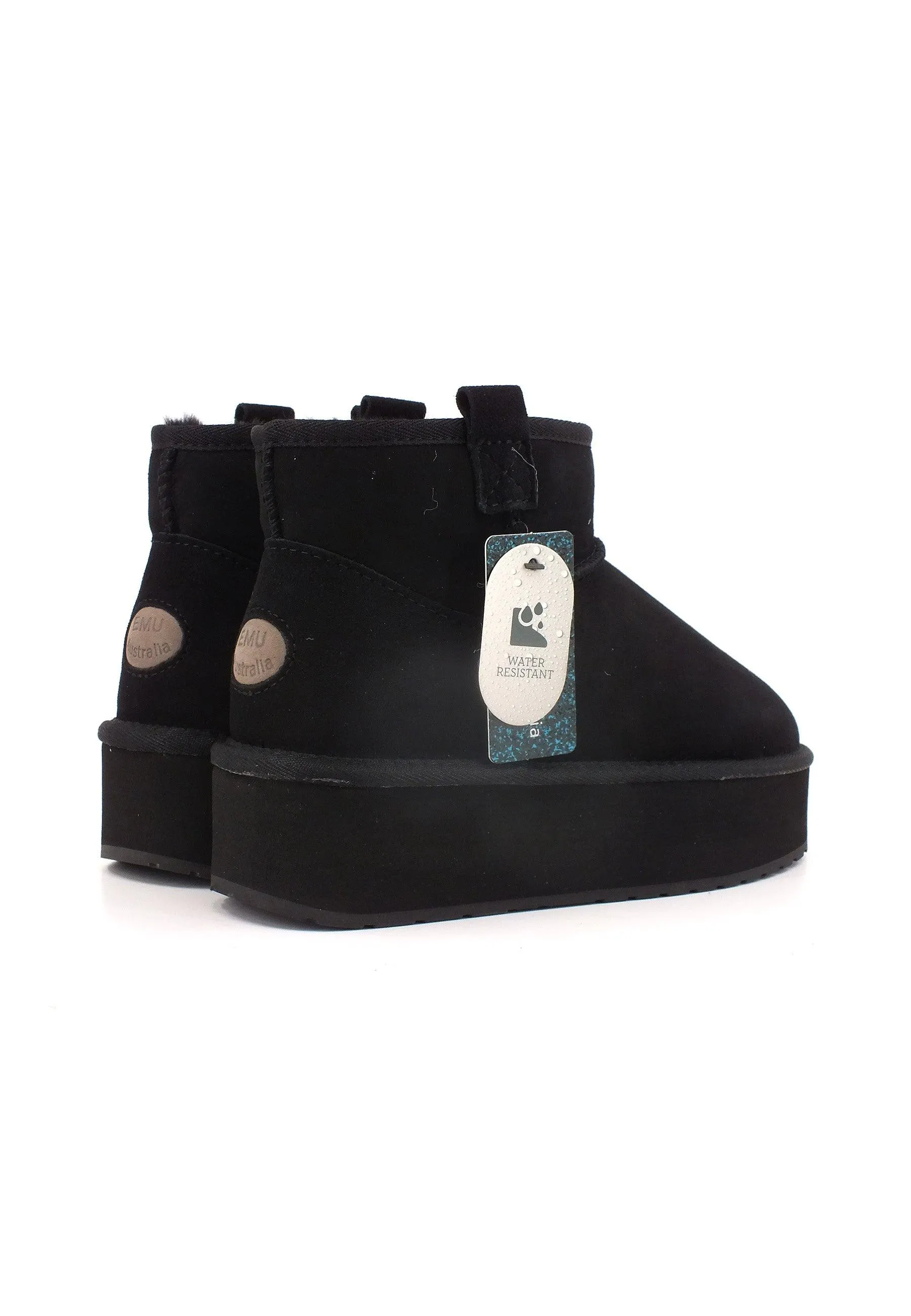 EMU Foy Flatform Micro Stivaletto Pelo Donna Black W13073