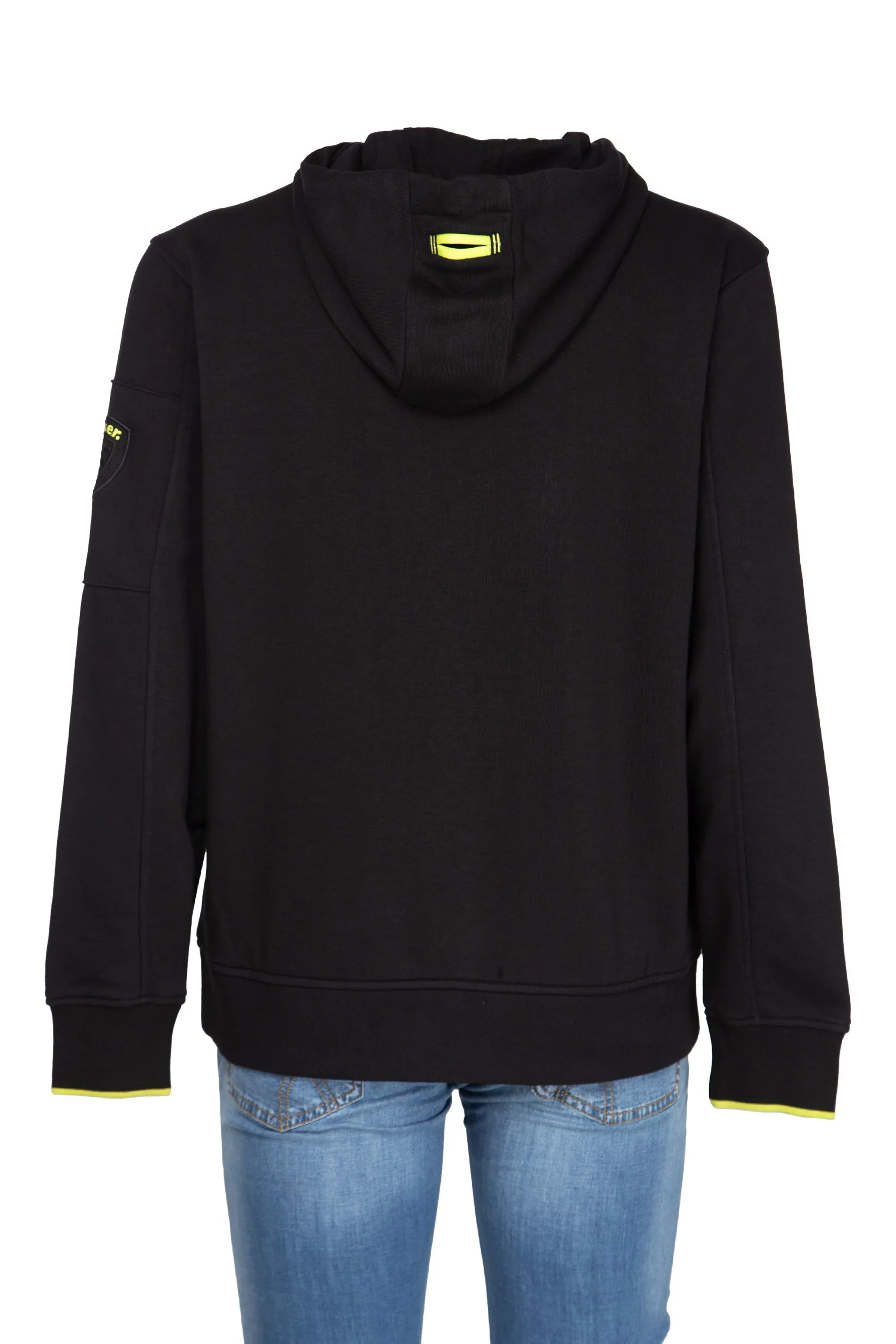 Felpa Blauer da Uomo con Cappuccio e Zip Lunga