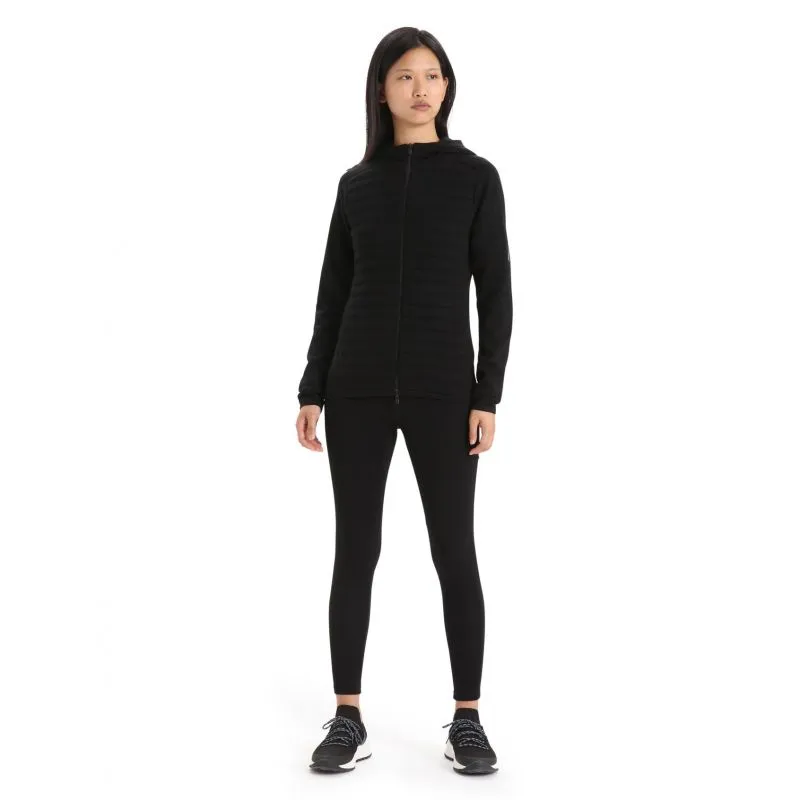 Felpa con cappuccio con zip da donna Icebreaker ZoneKnit™ Insulated (nero)