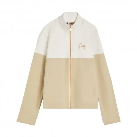 Freddy Felpa Palestra Con Cerniera Beige Donna