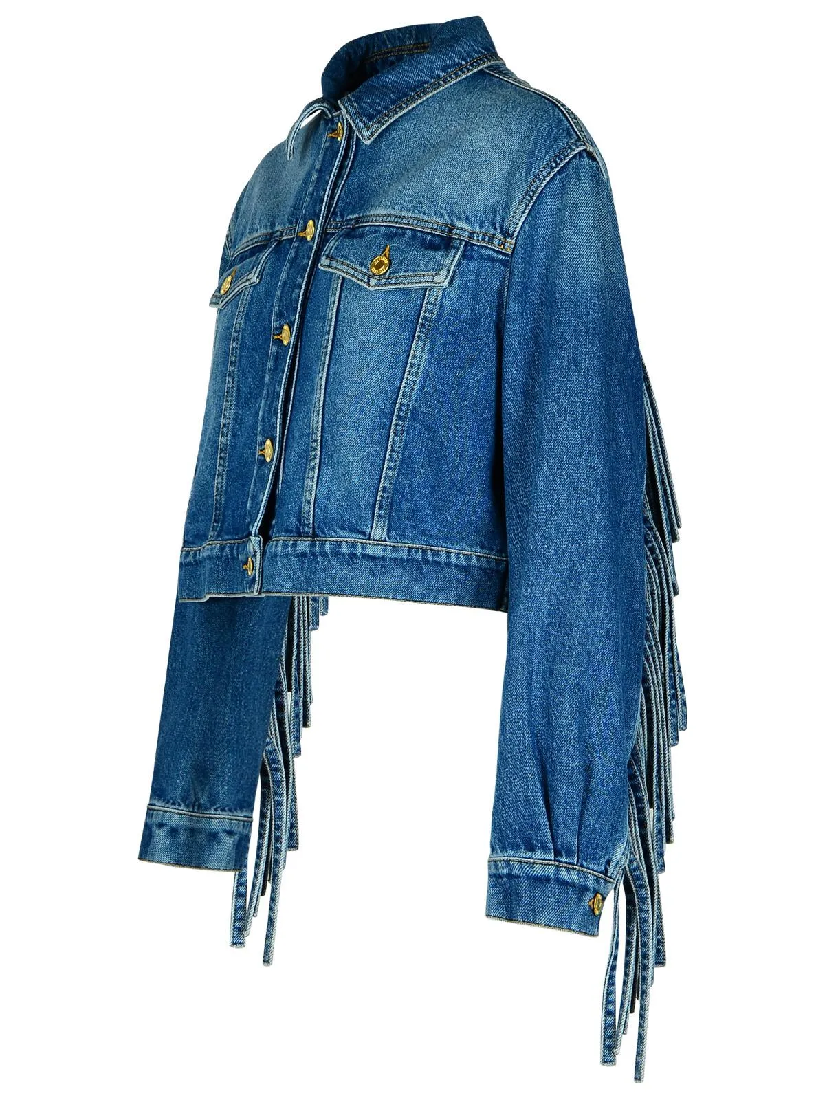 Giacca jeans di cotone blu Moschino