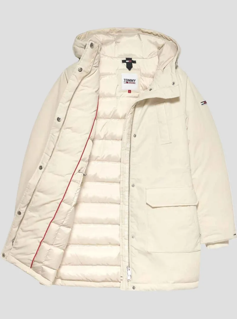Giacca Tommy Jeans Technical Down Beige Donna