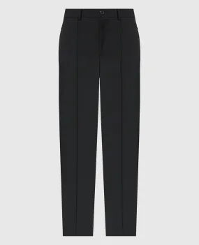 Helmut Lang Pantaloni neri con lana O02HM201