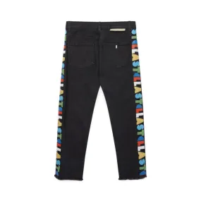 Jeans Neri Con Logo Girl