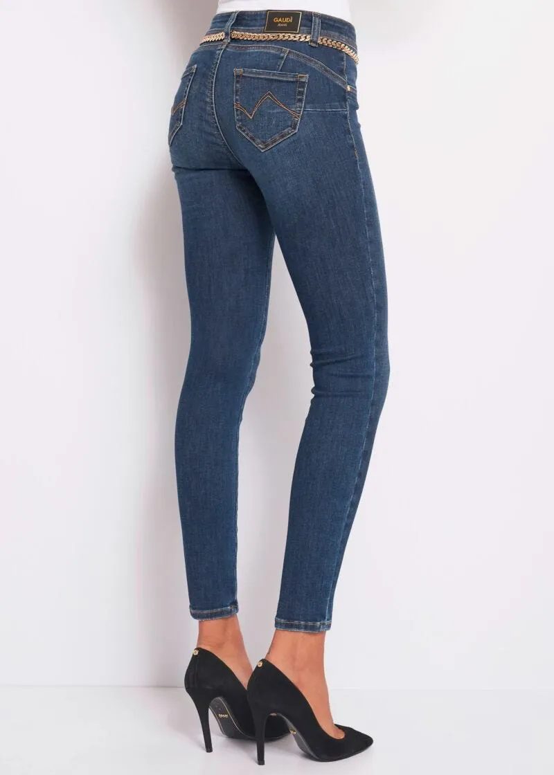 Jeggings push up con catena