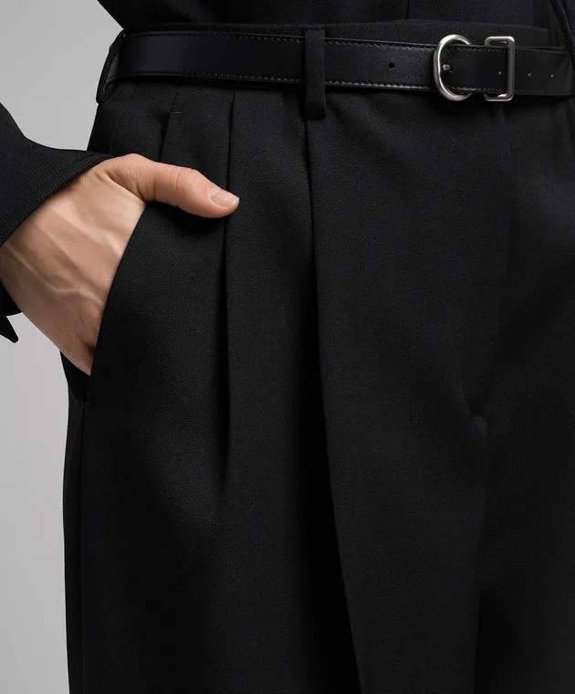 Jil Sander Pantaloni neri in lana J02KA0152J40002