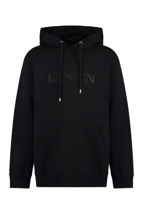 Lanvin Felpa in cotone con cappuccio e logo