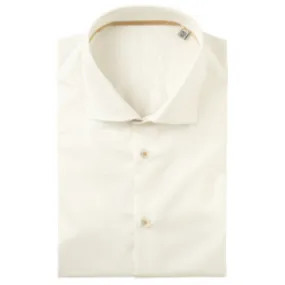 Ledub camicia slim fit Bianco antico Giallo medio