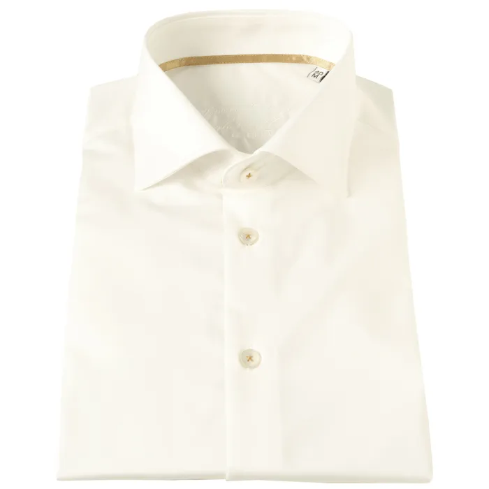 Ledub camicia slim fit Bianco antico Giallo medio