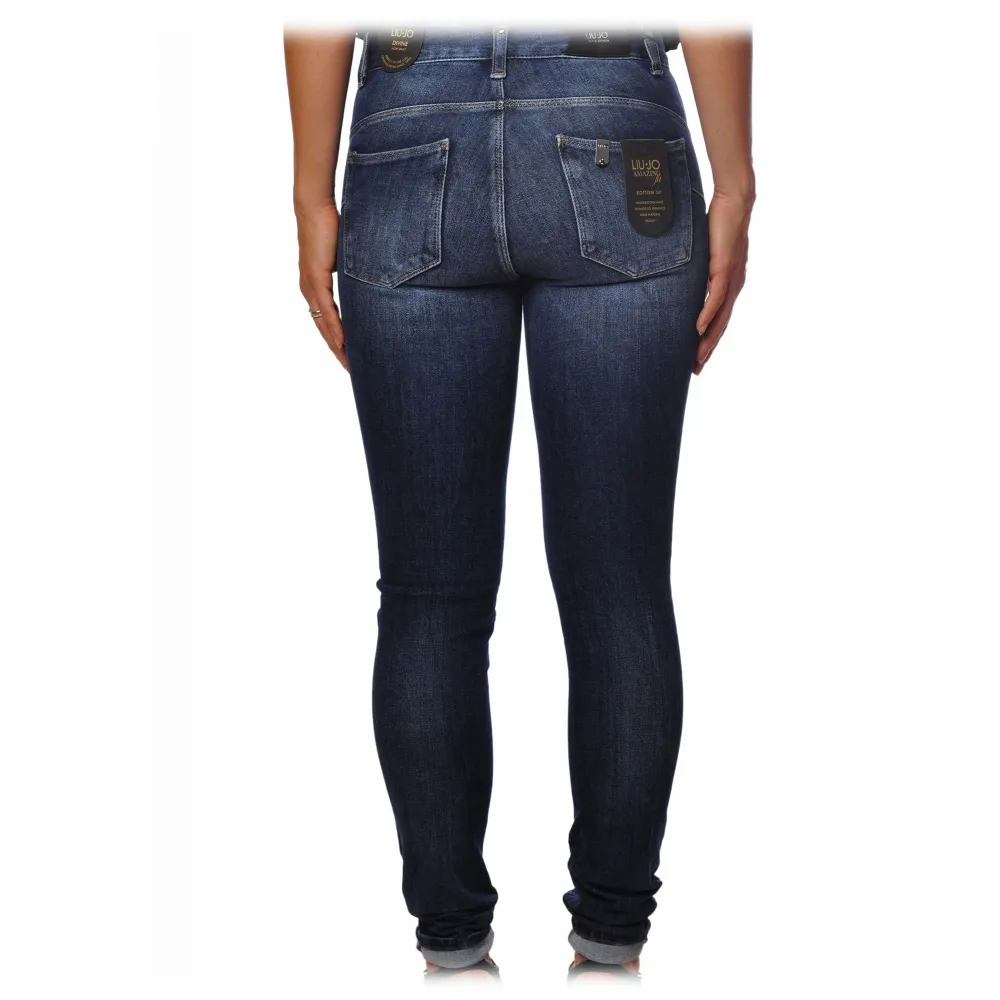 Liu Jo - Jeans Skinny con Vita Regolare - Blu - Pantaloni - Made in Italy - Luxury Exclusive Collection