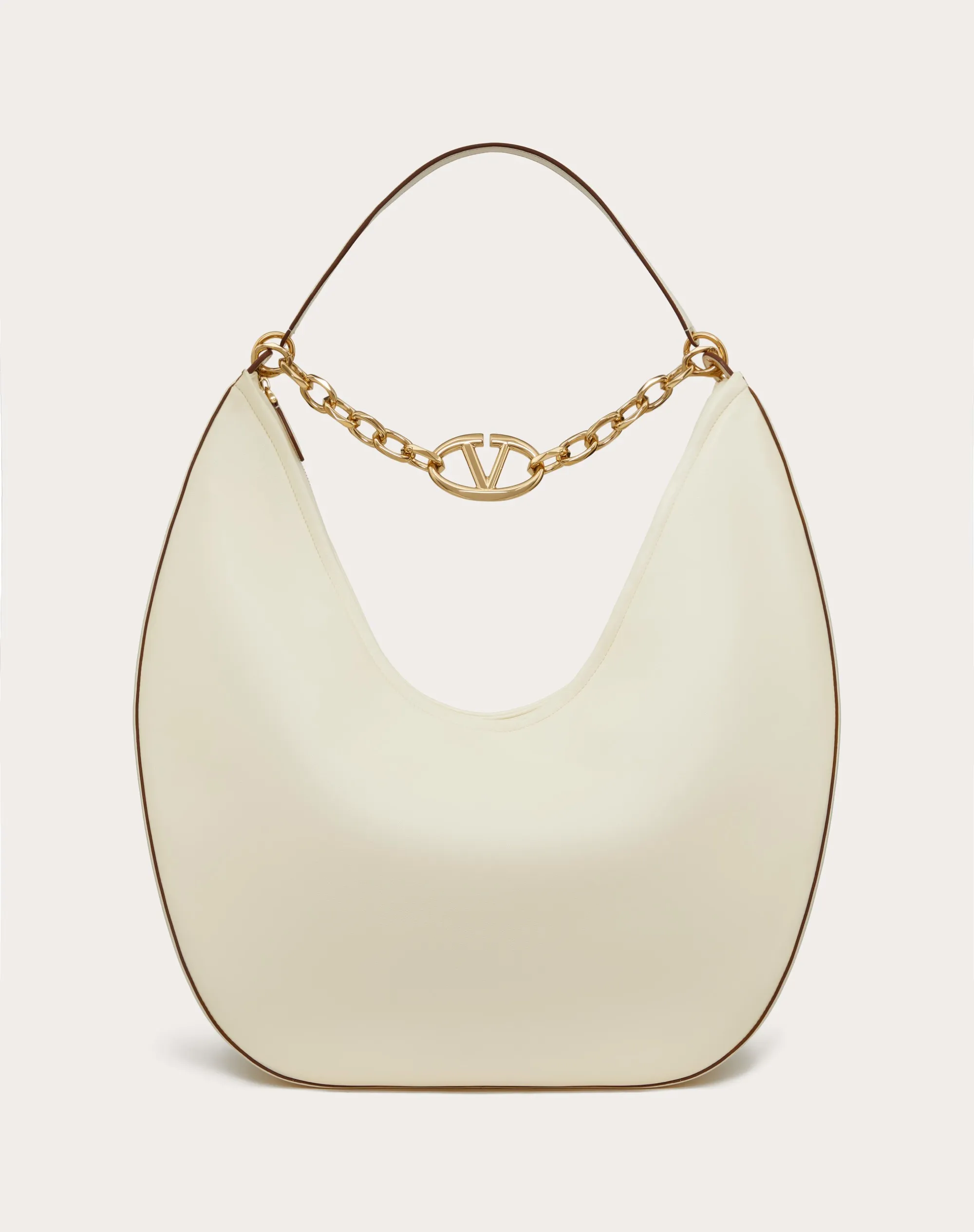 MAXI HOBO VLOGO MOON BAG IN NAPPA CON CATENA