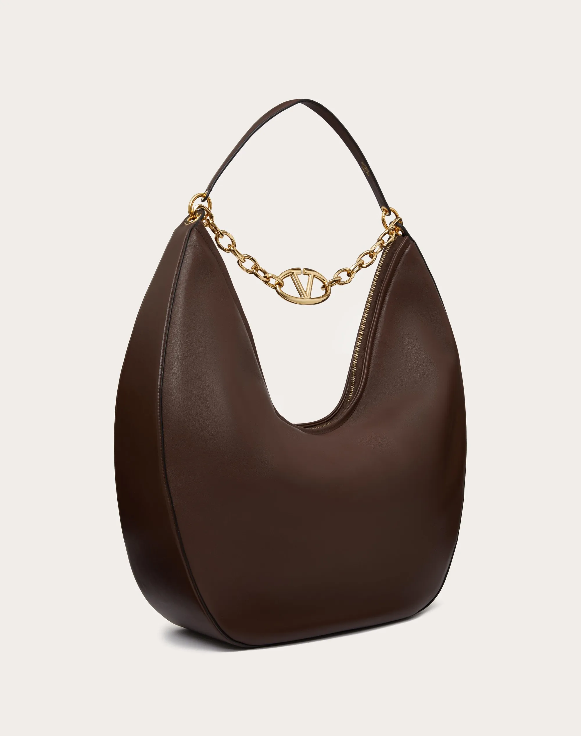 MAXI HOBO VLOGO MOON BAG IN NAPPA CON CATENA