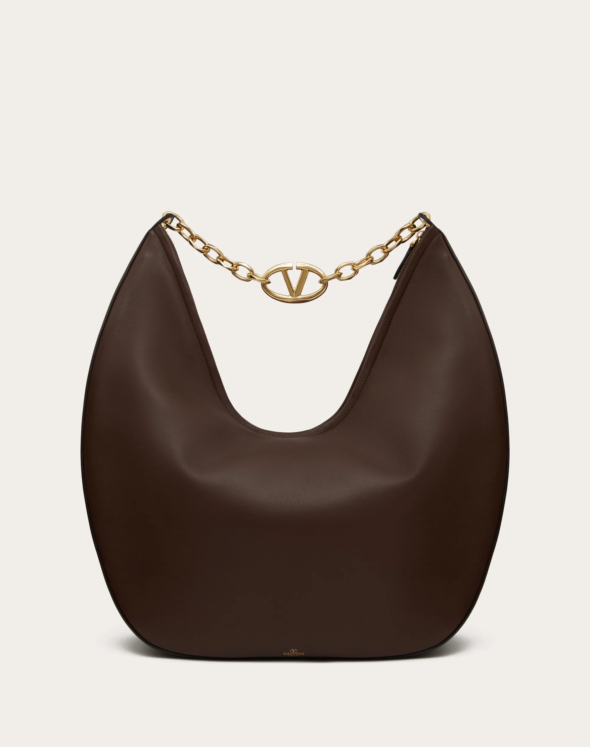 MAXI HOBO VLOGO MOON BAG IN NAPPA CON CATENA