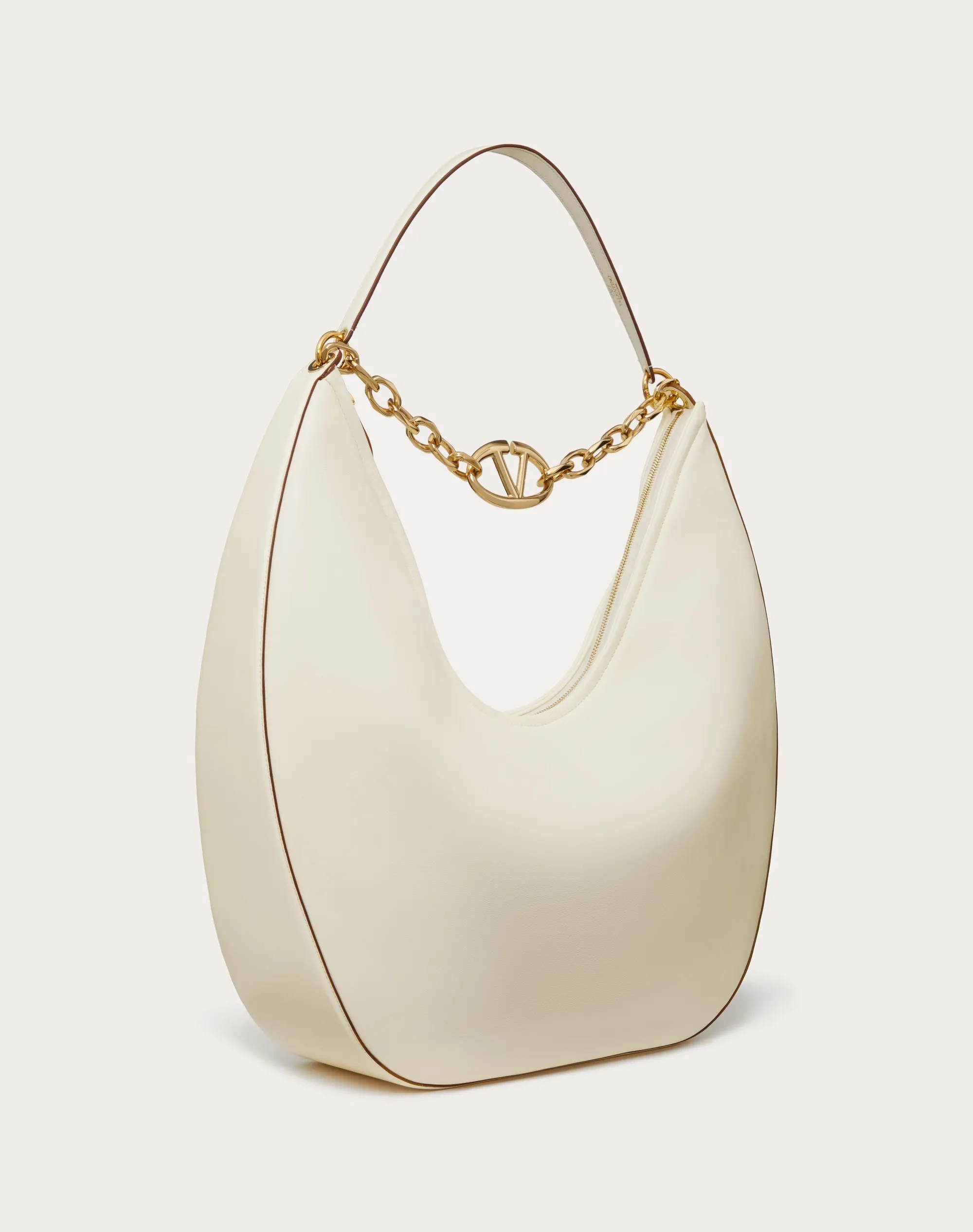 MAXI HOBO VLOGO MOON BAG IN NAPPA CON CATENA