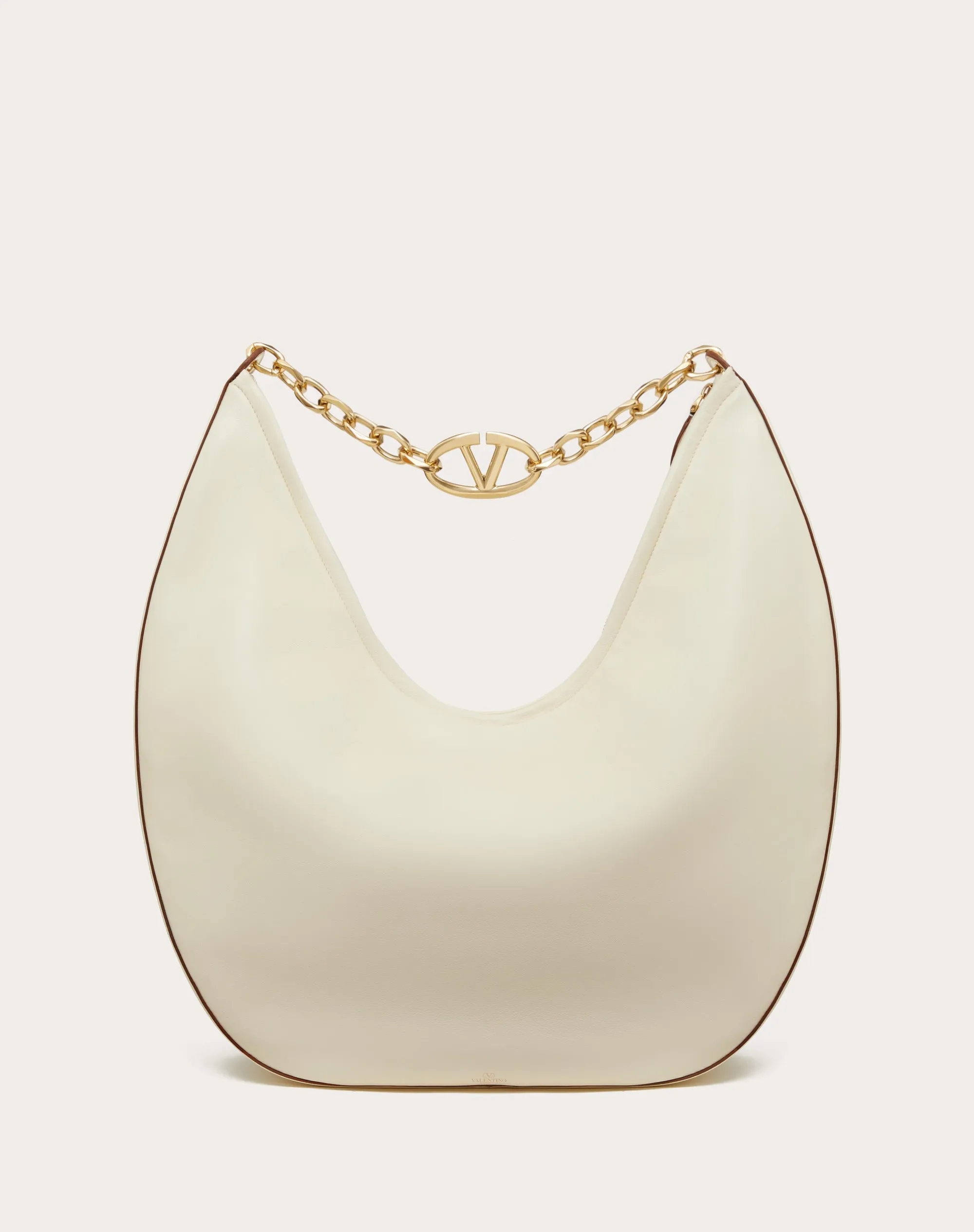 MAXI HOBO VLOGO MOON BAG IN NAPPA CON CATENA