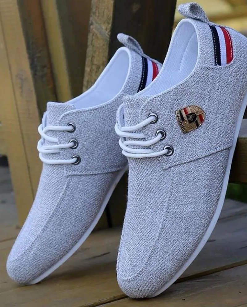 Mocassini casual da uomo in tela Calzature comode da passeggio allaperto Scarpe basse traspiranti Sapatos Masculinos Elegante C