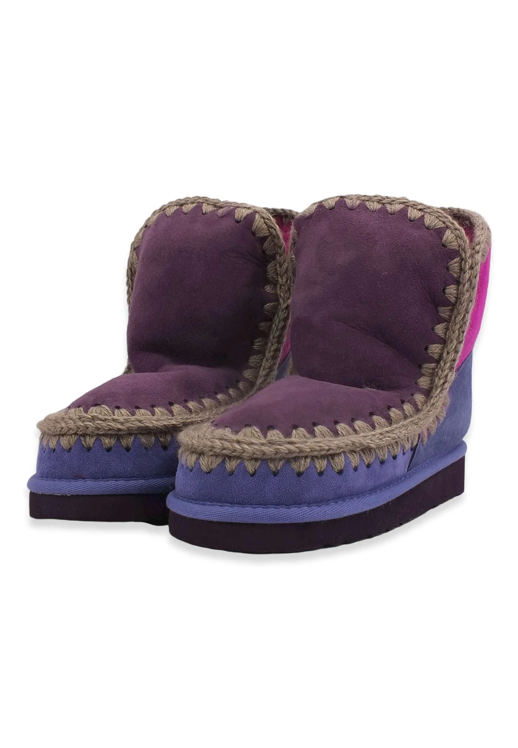 MOU Eskimo 18 Color Block Stivaletto Pelo Donna Cyclamin Purple