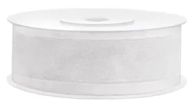 Nastro bianco chiffon e raso 25m