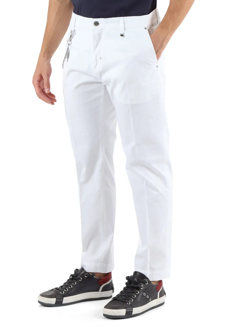 Pantalone in cotone stretch OLIVER Slim Ankle