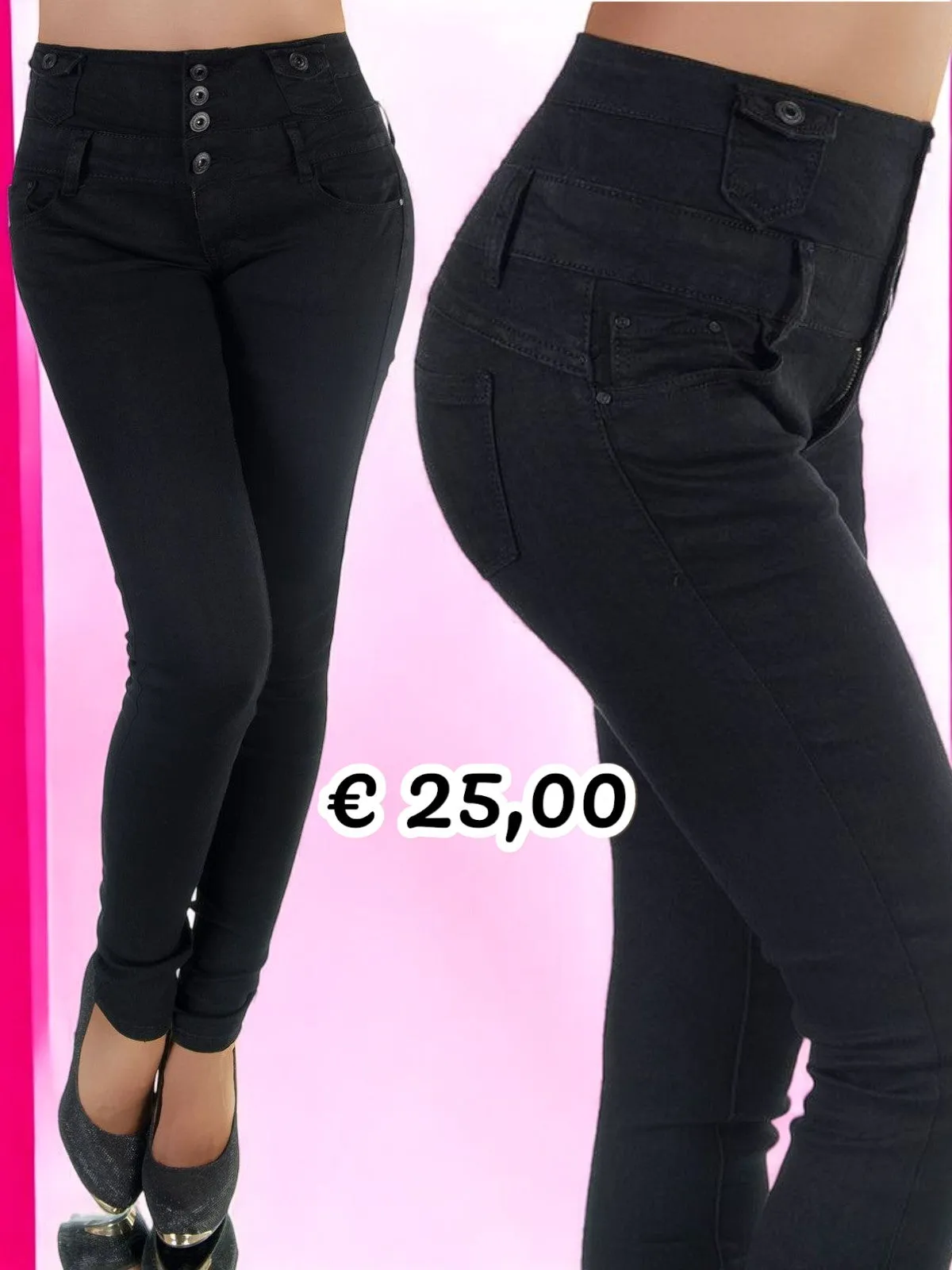 PROMO jeans neri 9886 - taglia M