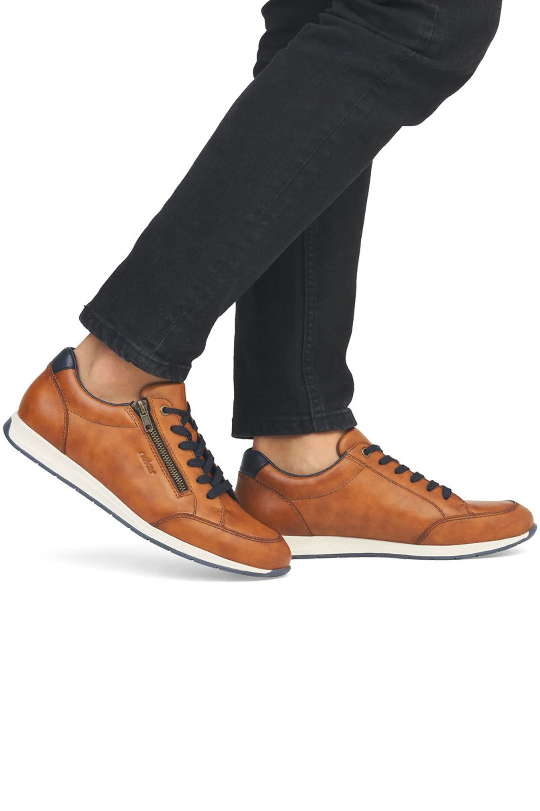 Rieker Uomo - Scarpe da ginnastica con zip