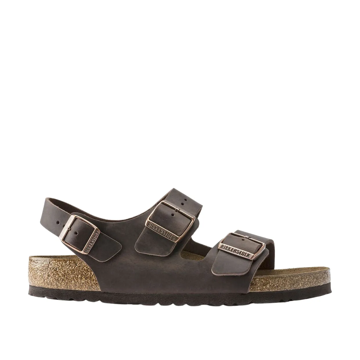 Sandali Uomo Birkenstock Milano Pelle Oliata Marrone