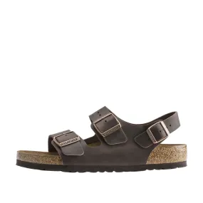 Sandali Uomo Birkenstock Milano Pelle Oliata Marrone