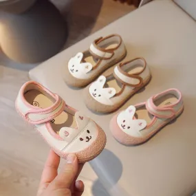 Scarpe di tela per bambini alla moda per ragazze Decorazione adorabile del coniglio Scarpe da ginnastica basse per ragazza rosa