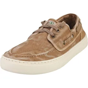 Scarpe in Tela NATURAL WORLD Uomo nautico enzimatico Beige